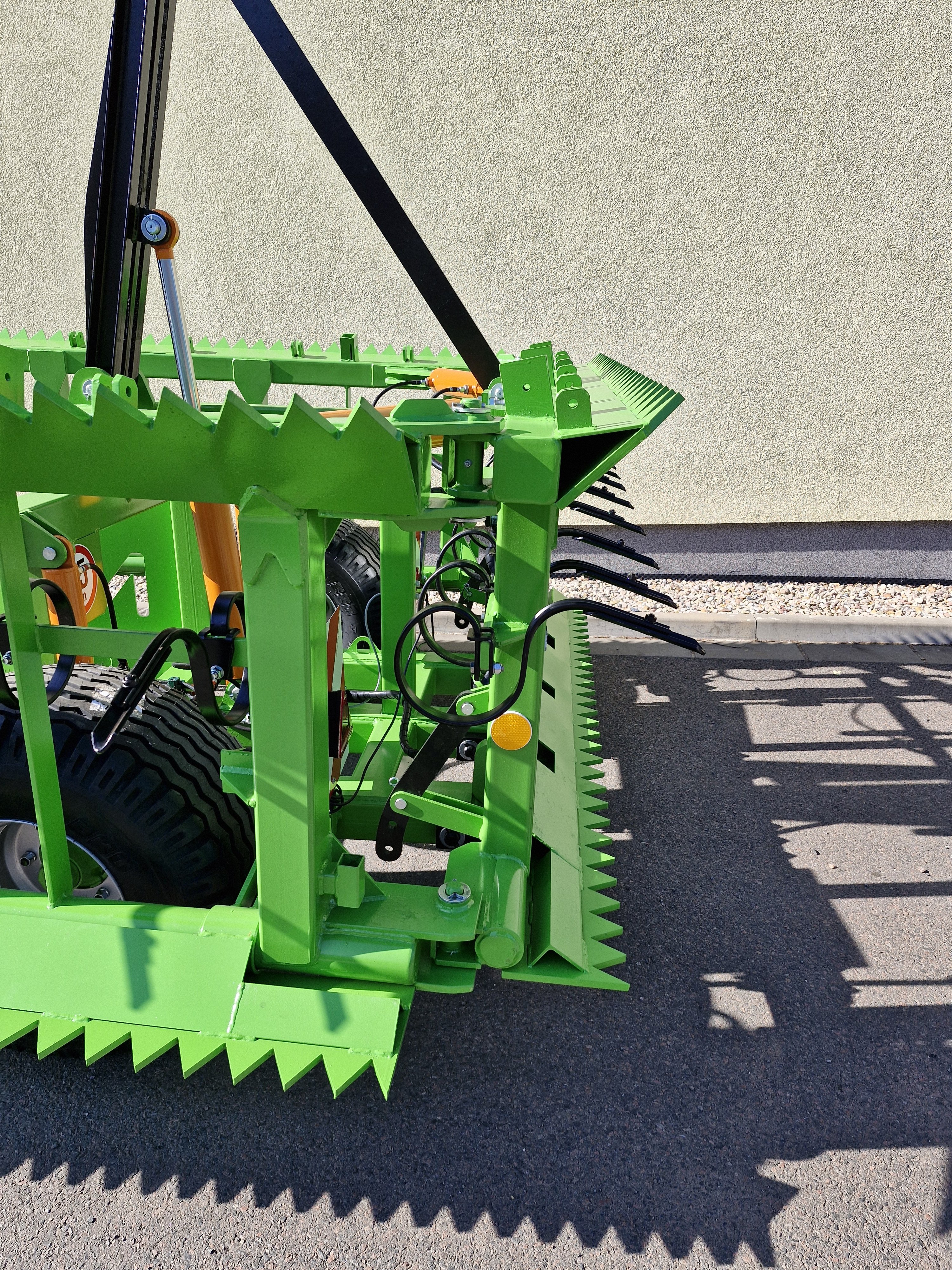 Umístění radliček na středové části smyku